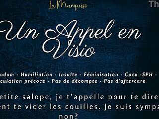 I feel excited about this video call in French audio for femdom instructions