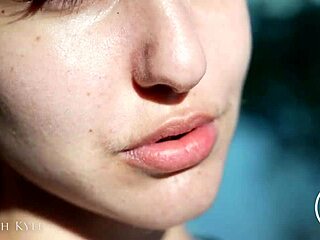 teen on vacation flashes and gives perfect blowjob to submissive guy outdoors