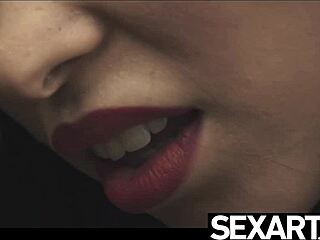 do you crave watching sexarts' stunning models go wild with big tits licking and fingering in erotic music video?