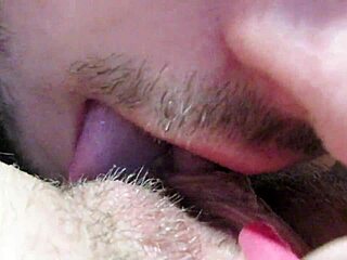 Amateur couple dives into BIG CLIT LICKING and sucking, leading to her huge squirting orgasm in close up.