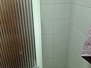 Why am I masturbating while spying on the Mexican Latina babe in the shower, and now she's hot for my cock?