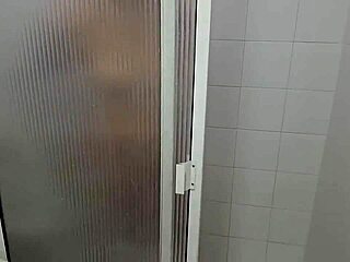 Why am I masturbating while spying on the Mexican Latina babe in the shower, and now she's hot for my cock?