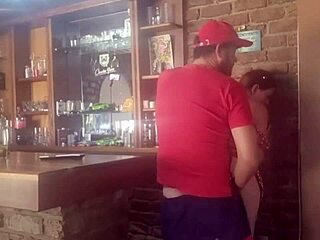 Oh my god, this brunette MILF in dress moans so loud getting fucked doggystyle!