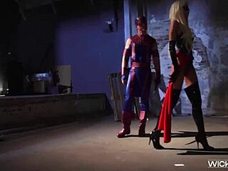 Rikki Six pounded hard with big cock in Avengers XXX parody scene