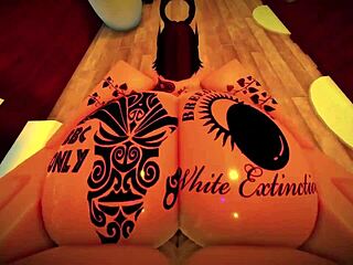 Gloryhole Fun with Rough Big Cock Fucking Big Tits and Ass Creampie