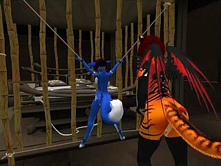 I Feel So Thrilled as Blue Vixen Gets Used in Furry BDSM Sex with Intense Fucking and Blowjob