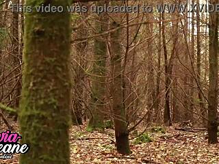 Student pisses outside using shewee in sporty underwear