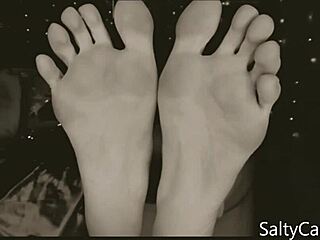 Why not lick my toes, lover, in this teasing foot fetish session?