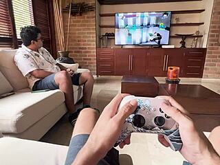 i'm pounding my stepbrother's best friend hard with my big tits bouncing while he fills my wet pussy before he returns. this curvy redhead milf loves bareback action and pierced nipples getting sucked!