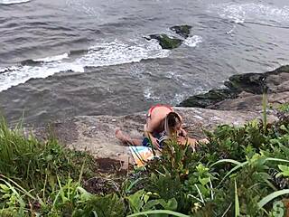 Raw Encounter with Hot Blonde Met at Beach in Outdoor Anal Fetish Lingerie Public Assfucking