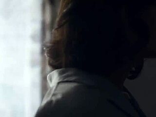 Intense housewife threesome with husband and babysitter featuring hardcore blowjobs and fucking