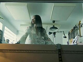 Big booty ebony playboy model harley dean strips everything in studio session