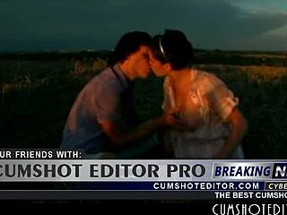 Great babe outdoor sex with big tits action