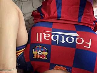 i'm a hot cheerleader with big ass taking two cocks in wild anal group session