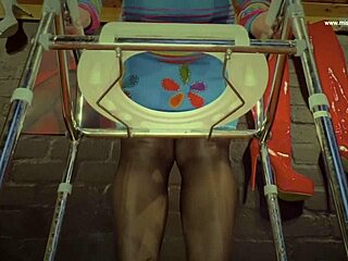 dominatrix mistress april delivers fresh warm pee in ebony femdom session with electro toys!