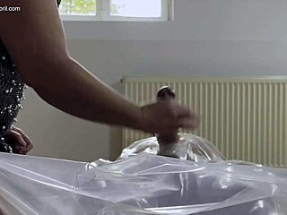 dominatrix mistress april delivers fresh warm pee in ebony femdom session with electro toys!