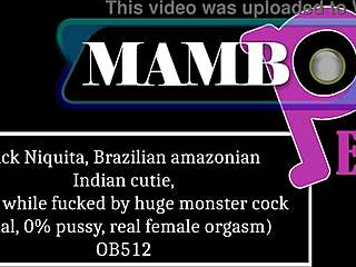 Oh yeah, how does this huge monster cock feel pounding your tight ass? Brazilian cutie cums hard!