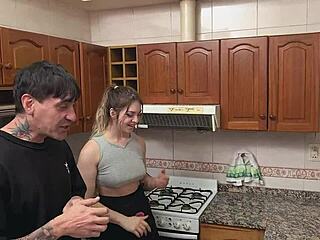 my stingy husband left me to handle the tip so i seduced the neighbor with wet pussy licks and hardcore fucking until orgasm