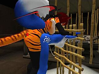 I Feel So Thrilled as Blue Vixen Gets Used in Furry BDSM Sex with Intense Fucking and Blowjob