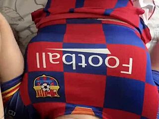 i'm a hot cheerleader with big ass taking two cocks in wild anal group session