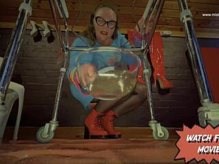 dominatrix mistress april delivers fresh warm pee in ebony femdom session with electro toys!