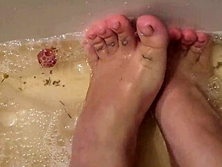 Experience Washing My Tattooed Feet With Rose Petals And Herbs After A Tiring Workday!