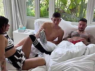 Young College Girl Explores First-Time Anal Leading to Double Penetration and Creampie Orgasm