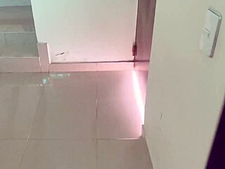 Horny Man Discovers Nalgona Woman with Huge Dildo in Asshole, Masturbating Until He Cums a Load from His Monster Cock