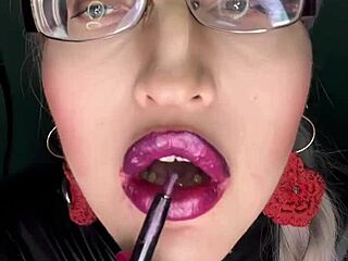 Sissy passionately kisses my lips while wearing panties