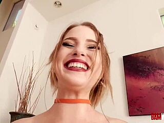 All Natural Big Tit Octavia Red Pussy Pounded In Fishnets!