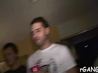 Oh Man! Guys Gangbang Cute Chicks Hard At The Night Club Party!