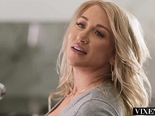 Hey check out voluptuous blonde Heidi riding in doggystyle cowgirl bent over with deepthroat sucking big tits cumshot and muff diving action