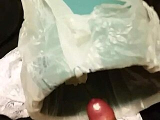 Using my wife's panties for a quick jerk session in the morning.