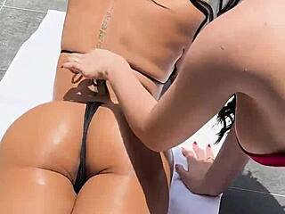 i feel so hot as curvy latinas ride dildo to orgasm