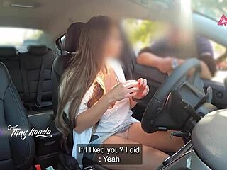 I got all naughty without panties asking a stranger for help outdoors