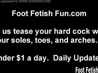 Dominate and worship my massive size 10 feet in intense femdom session