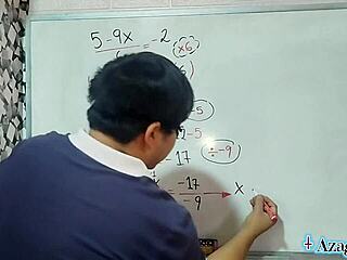 Nerdy Student Explores Bedroom Lessons with Teacher in Mexican Style