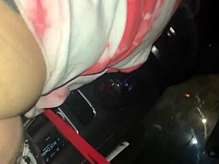 Ebony beauty takes interracial spin cycle at laundromat for public car sex adventure