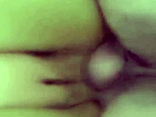 Amateur Colombian housewife experiences merciless anal pounding with gaping, fisting, and creampie in homemade quickie, her tight asshole stretched wide by massive thrusts.