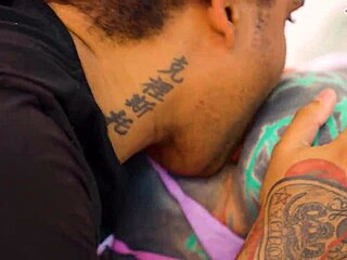 Heavily inked girl gets wrecked by a thick bbc taking it deep in her ass