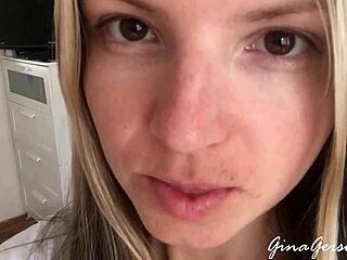 Tongue saliva throat fetish from skinny blonde amateur teen but is it too intriguing?