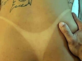 Imagine a Tanned Brazilian Wife Squirting from Double Penetration with Dildo and Cock in Bedroom Threesome, Ending in Anal Creampie