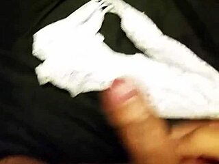 Using my wife's panties for a quick jerk session in the morning.