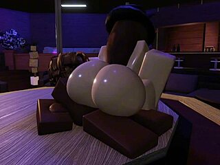 Big black cock fucking huge tits and big ass in roblox