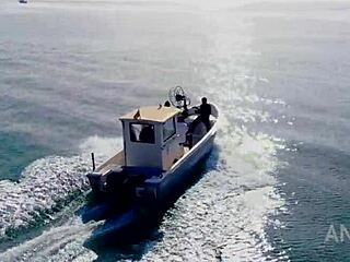 i explore double penetration on boat with rebecca volpetti in outdoor adventure