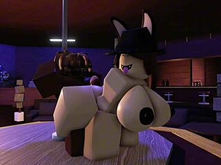 Big black cock fucking huge tits and big ass in roblox