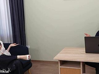 Why does this young blonde secretary deserve rough desk fuck from dominant boss?