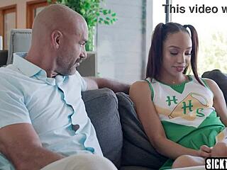 petite ebony teen cheerleader alexis tae takes rough anal sex from boyfriend's friend