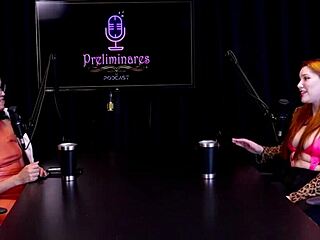 Redhead Babe Strips Naked Showing Huge Tits After Nude Interview