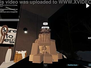 Hey, this slut gets wildly gangbanged in a Roblox condo adventure!